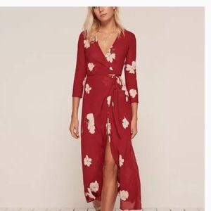 Reformation floral long sleeve dress
